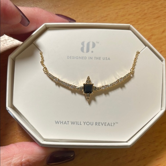 BP Black Onyx Cubic Zirconia - Gold Plating Necklace - Picture 1 of 2